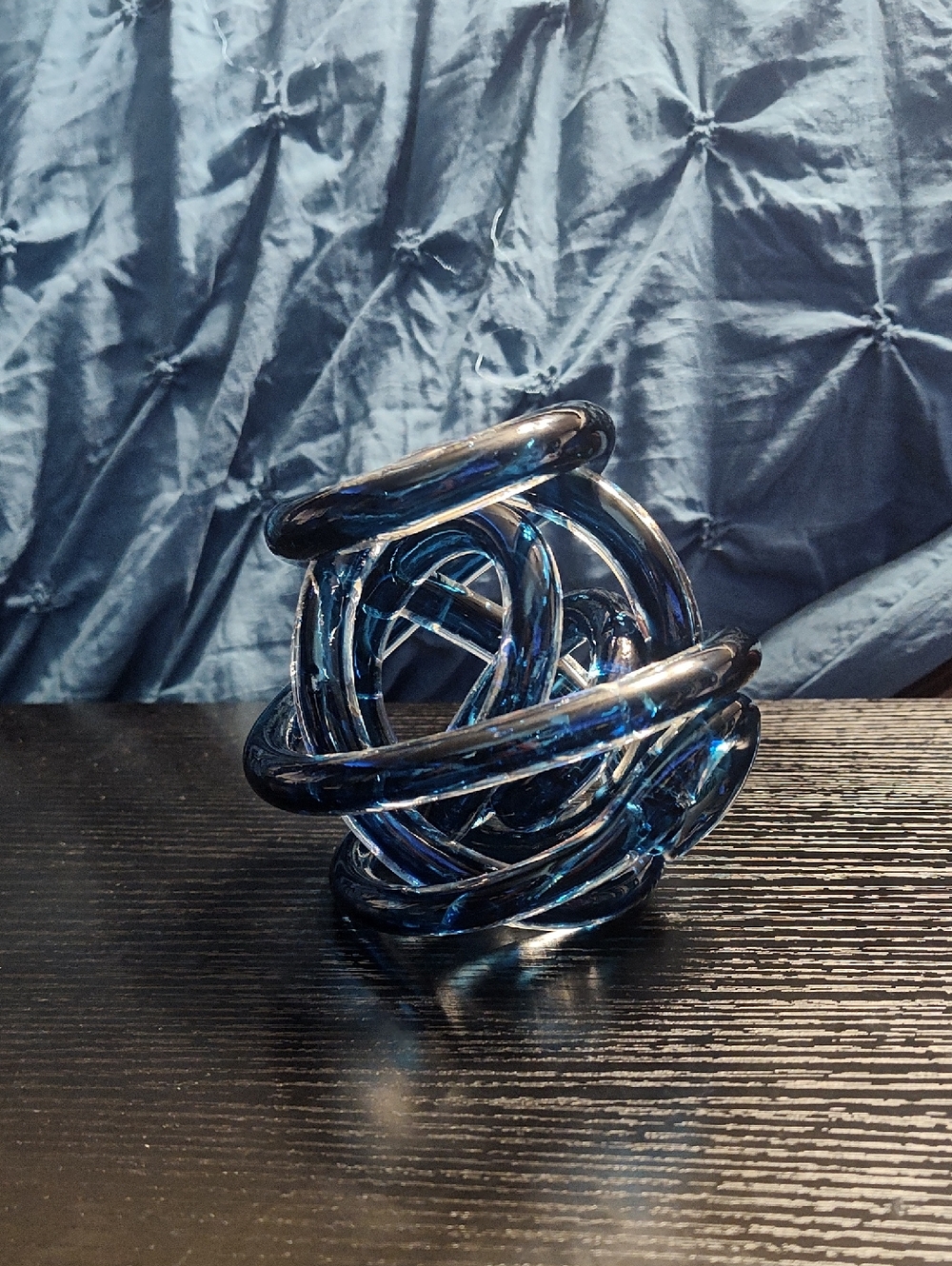 Hand Blown Glass Knot Sculpture Handmade Pick Your Color